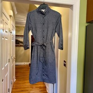 NWOT Etcetera Snap Button Front Shirtdress Shirt Style Stretch Dress Size 4